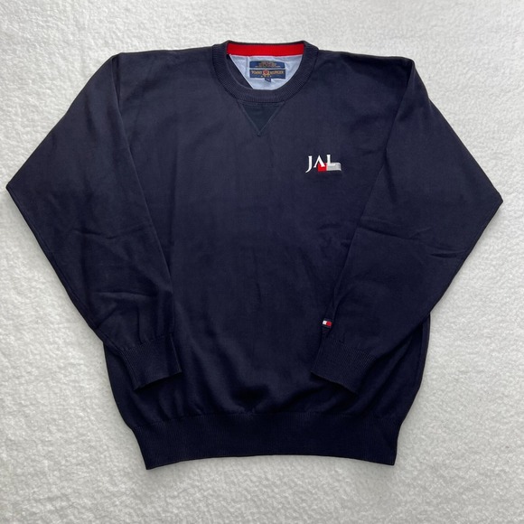 Tommy Hilfiger Other - Tommy Hilfiger Golf Knit Sweater Navy "JAL"‎ Logo Men's Size M VTG NWT